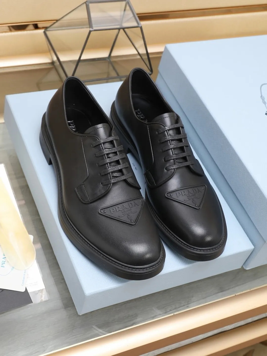 P640💰🔥《PRADA》👏Latest • High-end top brand luxury ~ purchasing agency, top quality. New fashionable business men's shoes🔜The uppers are made of original open-edge beaded cowhide➕cowhide·lining, with fine workmanship. The original stylish and soft combination wear-resistant and non-slip outsole is light and comfortable on the feet. The real thing looks better in real life. Size: 38/45